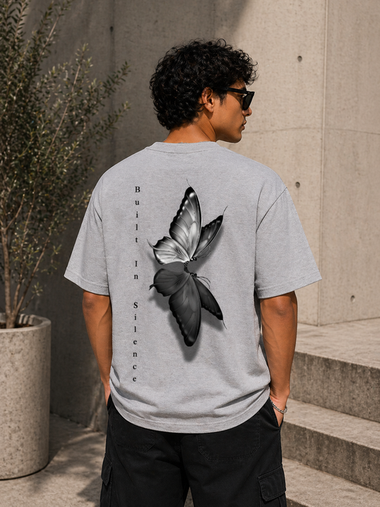 JÁURE Oversized Tee — Ash Motion