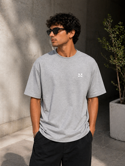 JÁURE Oversized Tee — Ash Motion
